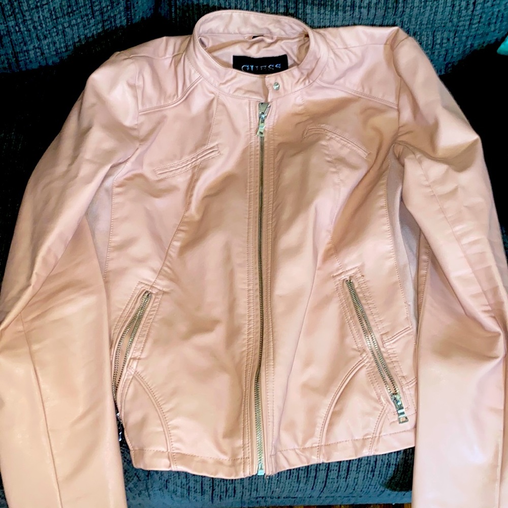 Pink Guess Leather Jacket